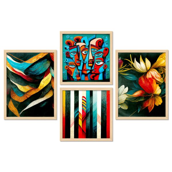 SET OF 4 DIGITAL WALL PAINTING - Image 3