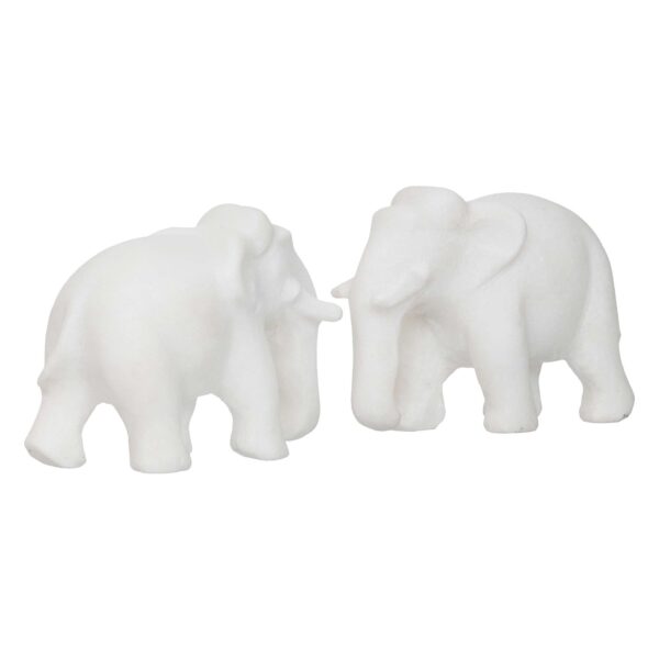 White Marble Elephant Showpieces Home Decor for Living Room, Table, Shelf for Vastu, Feng Shui, Office Decor, Gifting - Image 4