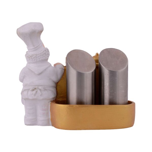 Resin Chef Figures Decorative Ornaments,Kitchen Decor,Cook Café Bar Statue, French Chef Figurines with Tray Message Board - Image 4