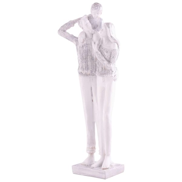 MOTHER and Father with Child complete faimily Love golden white Statue showpiece for Home Decor and Gifting - Image 2